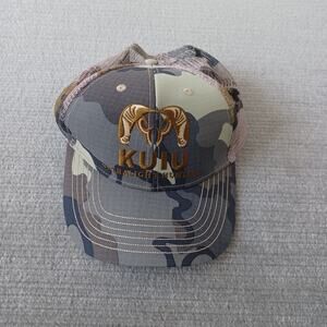 KUIU Men Trucker Hat OS Camo Curved Brim Snapback Embroidered Vented Lightweight